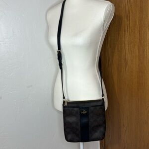 Coach signature C’s brown & black crossbody bag